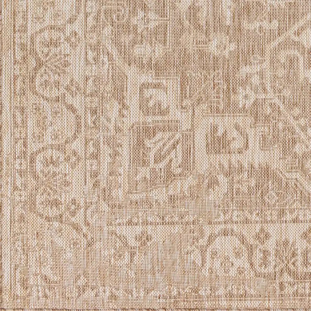 Gena In- & Outdoor Oriental Jute-Look Brown Rug - Image 4
