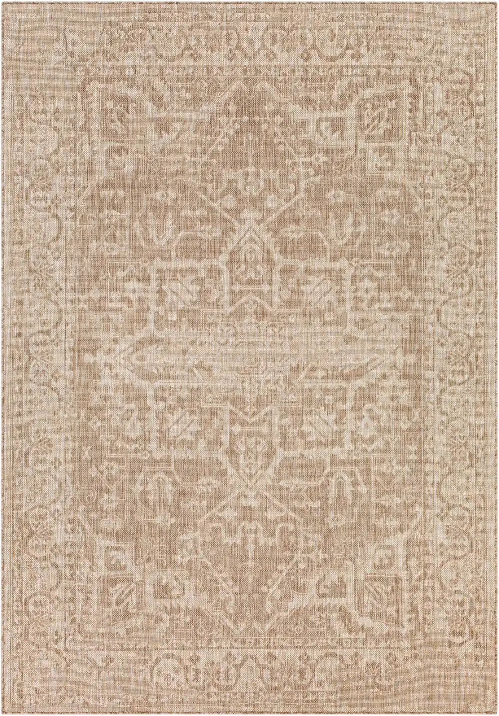 Gena In- & Outdoor Oriental Jute-Look Brown Rug - Image 8
