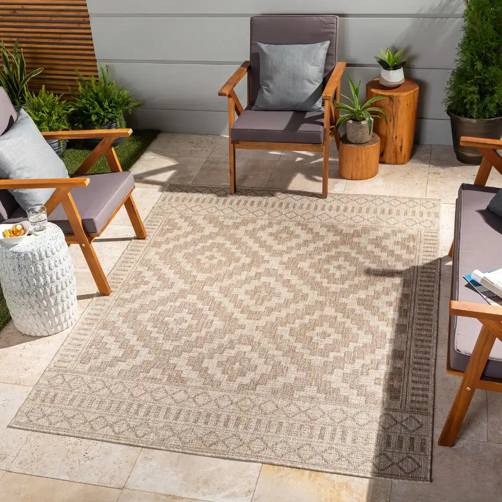 Tricia In- & Outdoor Global Jute-Look Brown Rug