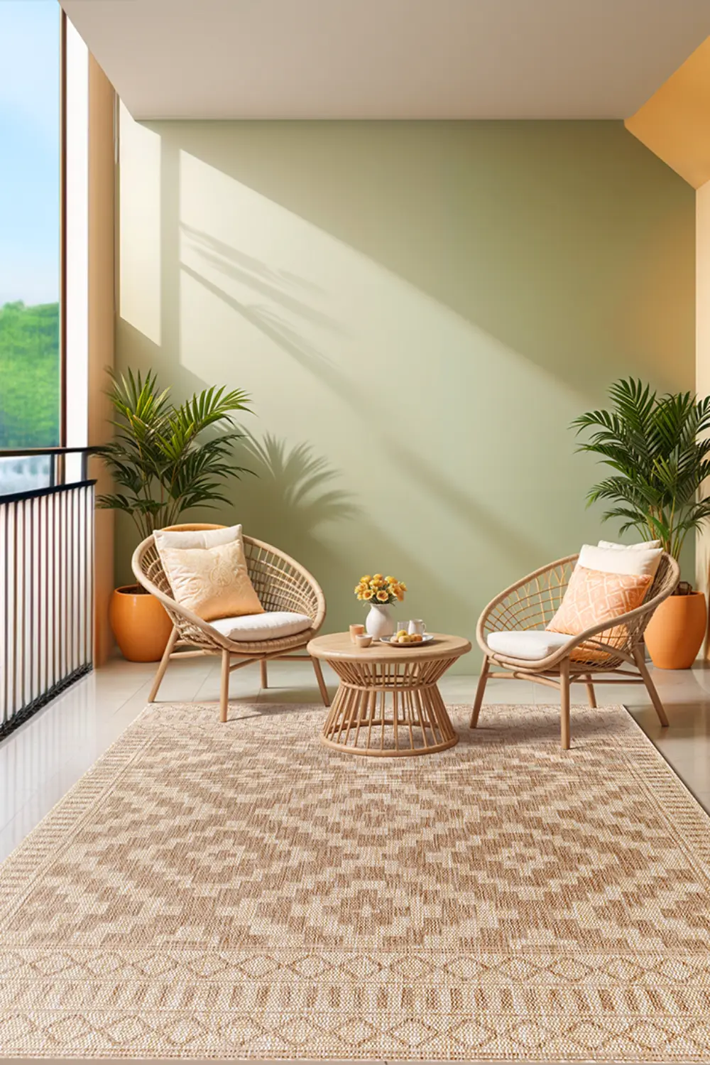 Tricia In- & Outdoor Global Jute-Look Brown Rug - Image 2
