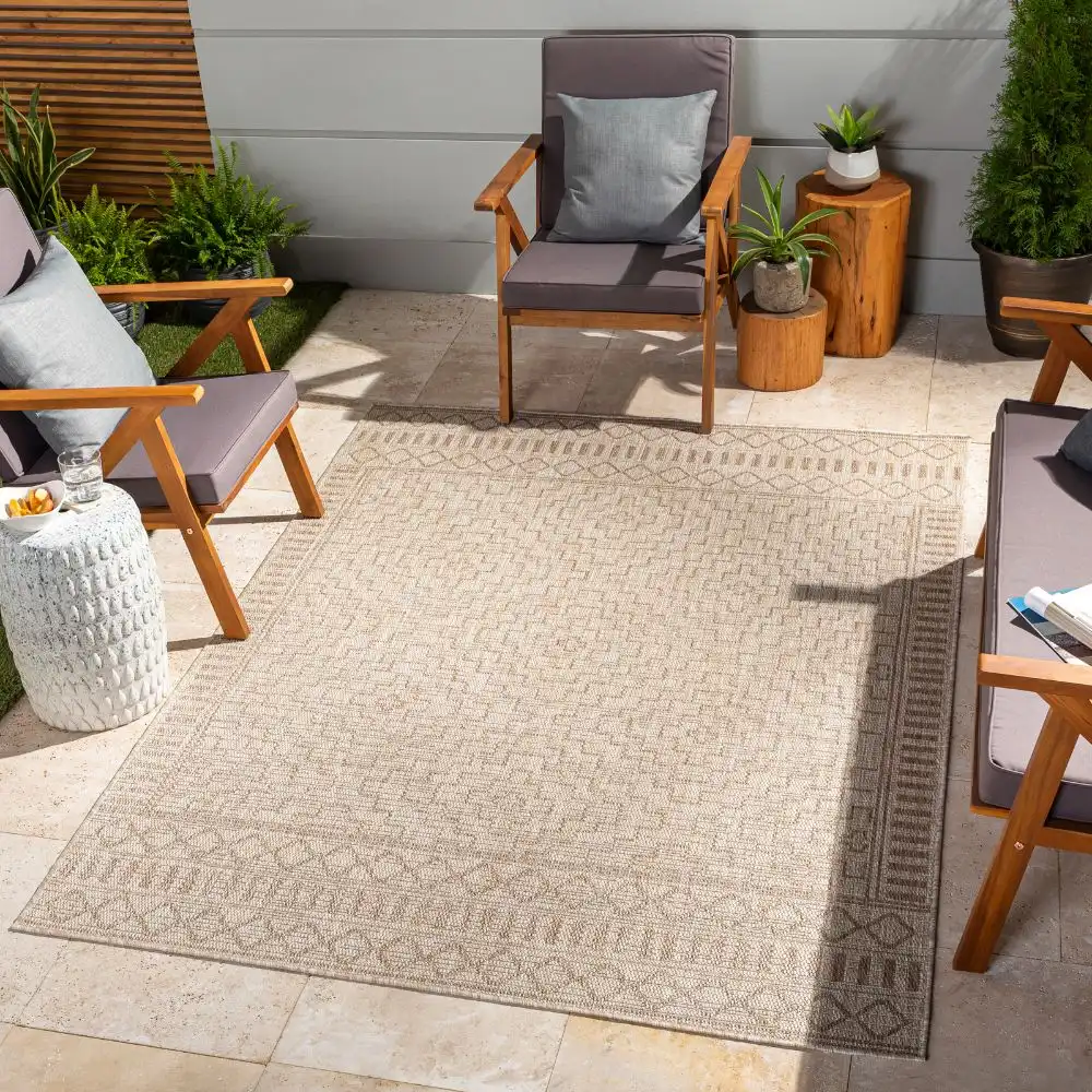Tricia In- & Outdoor Global Jute-Look Brown Rug