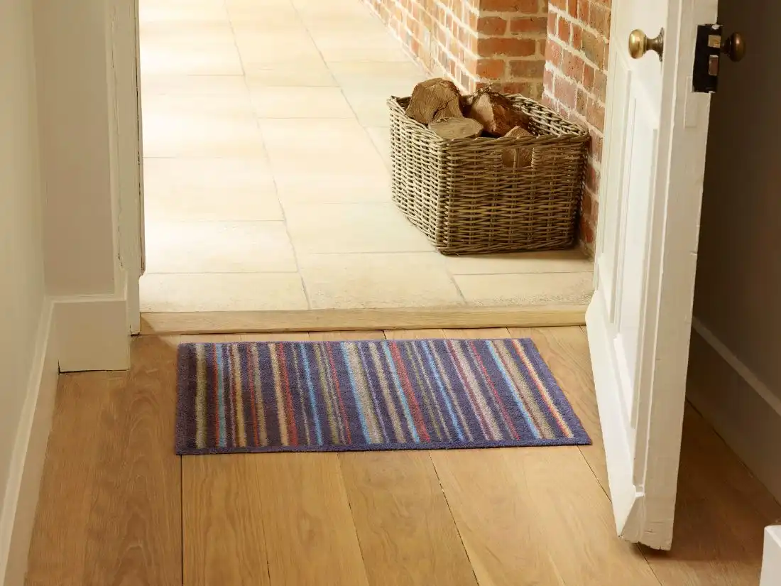 Turtle Designs Charcoal Stripe Rug - Image 2