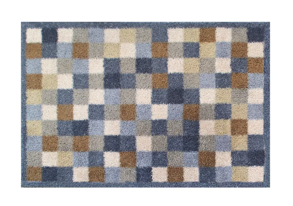 Turtle Designs Neutral Squares Rug - Image 2