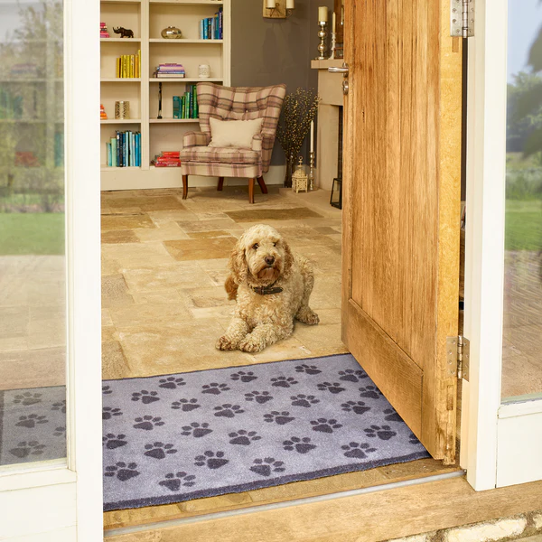 Turtle Designs Small Paws Grey Rug - Image 2