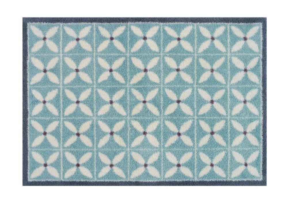 Turtle Mat Dee Hardwicke Flower Fields Blue Washable - Image 3