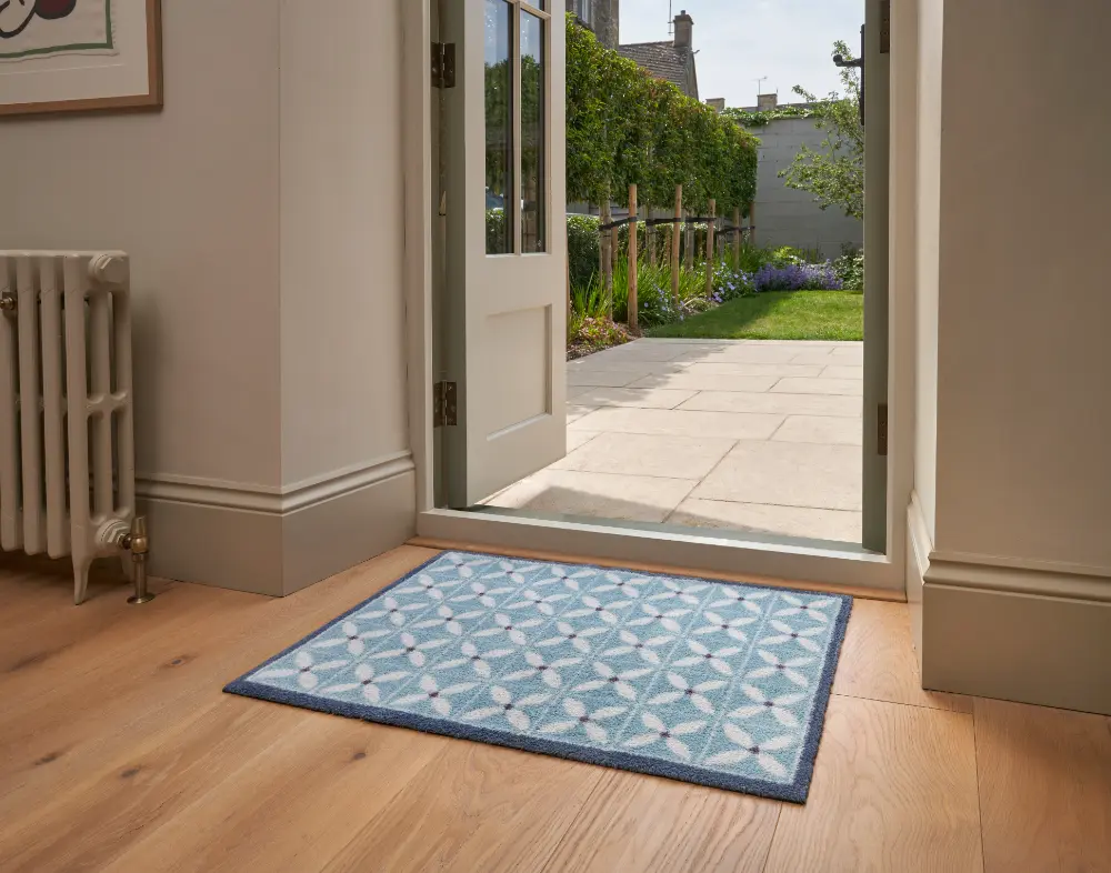 Turtle Mat Dee Hardwicke Flower Fields Blue Washable - Image 4