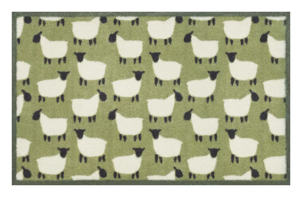 Turtle Mat Design Flock Green Washable - Image 2