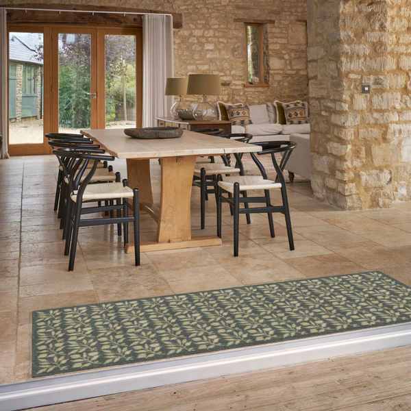 Turtle Mat Rosehip - Linen Green by Morris & Co Washable - Image 3