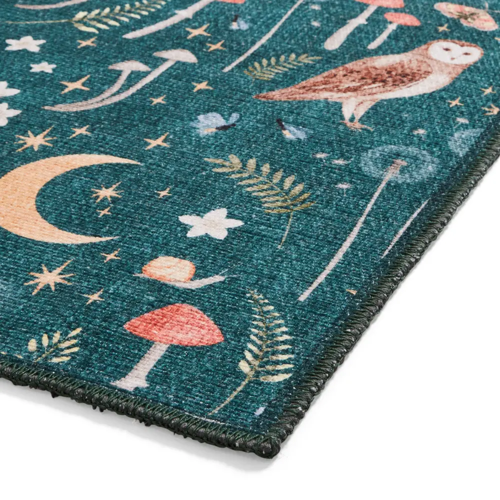 Catherine Lansfield Twilight Animals Green - Washable - Image 6