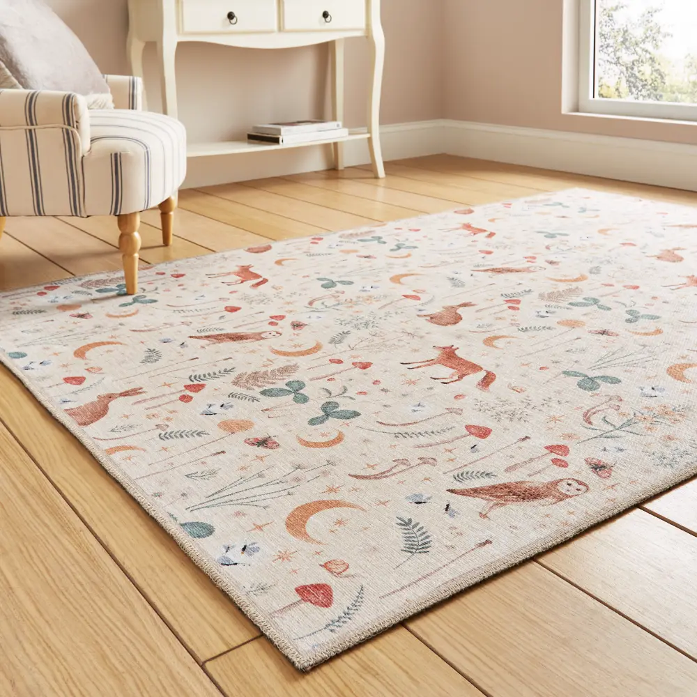 Catherine Lansfield Twilight Animals Natural - Washable