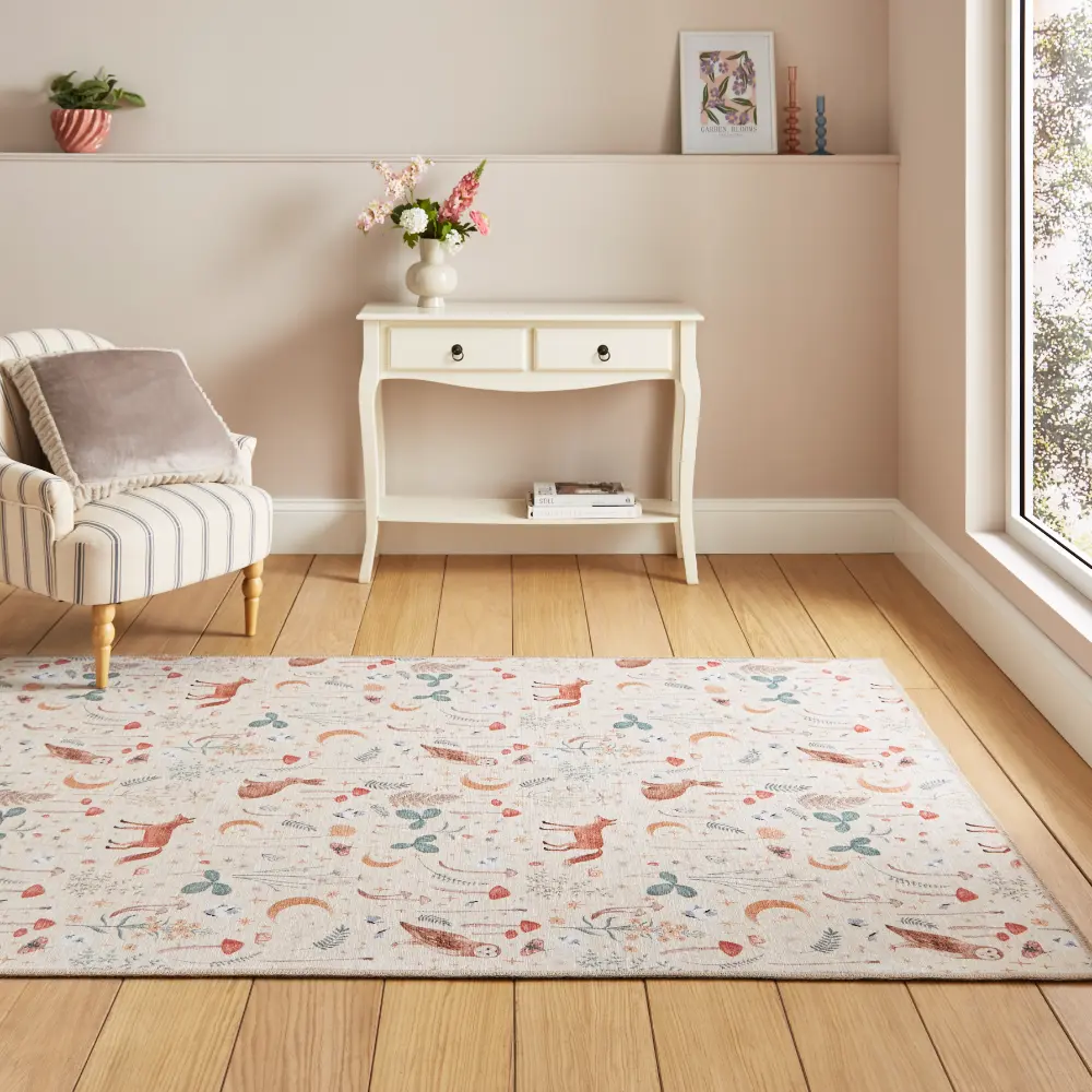 Catherine Lansfield Twilight Animals Natural - Washable - Image 2