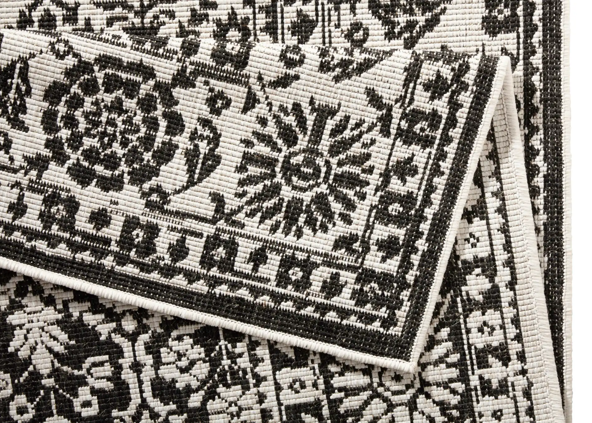 Twin 103113 Black Cream Rug - Image 3