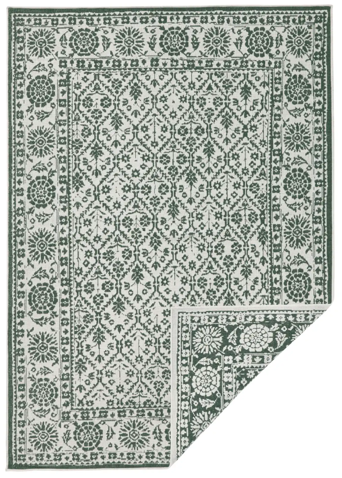Twin 103115 Green Cream Rug - Image 4