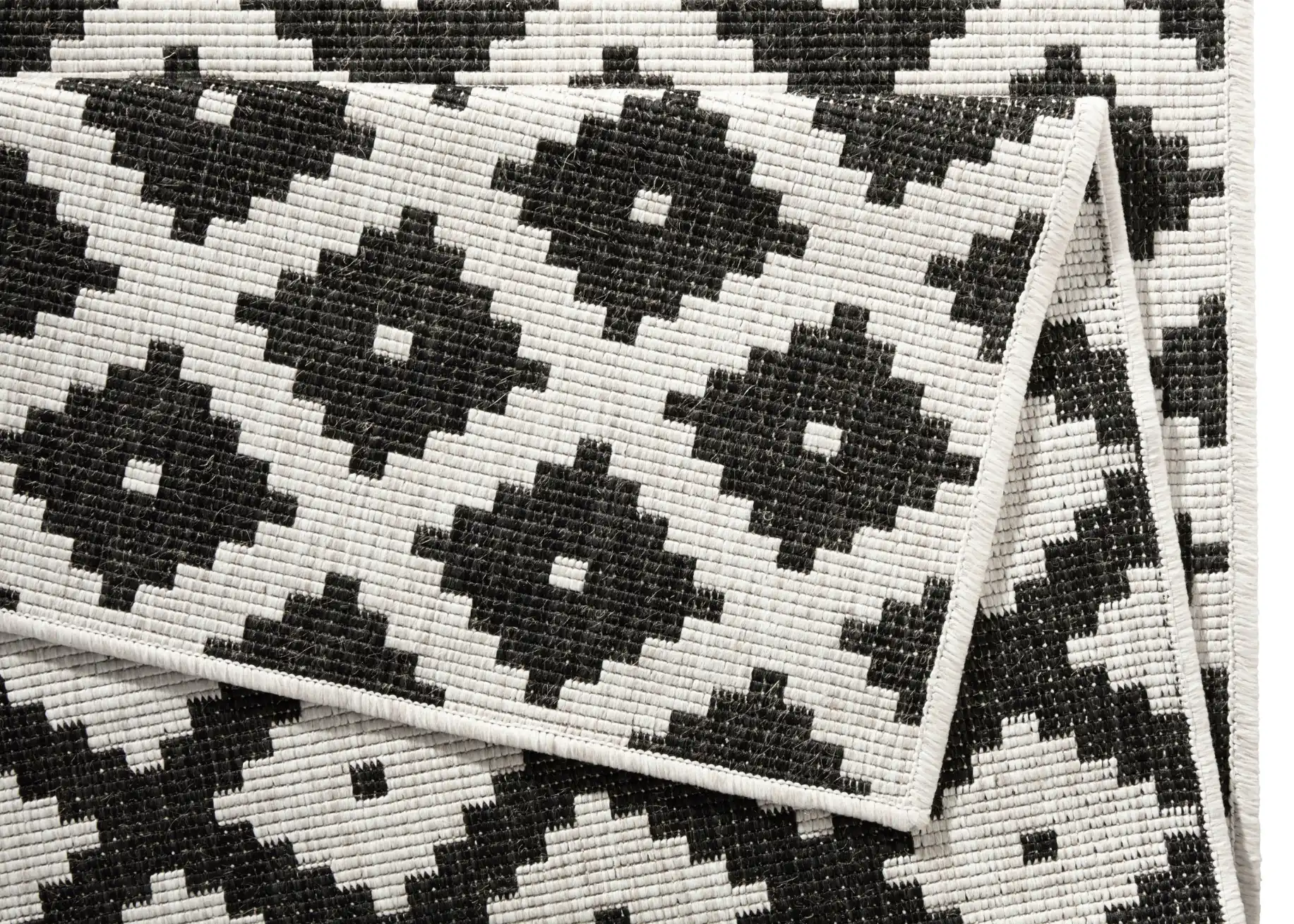 Twin 103124 Black Cream Rug - Image 3