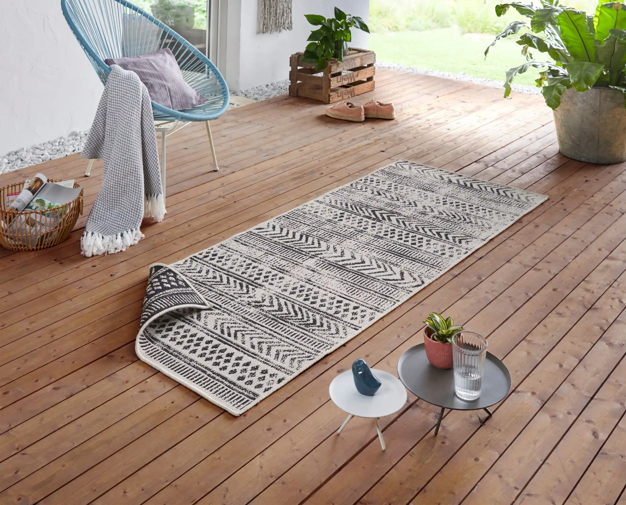 Twin Supreme 103860 Biri Black Cream Rug - Image 3