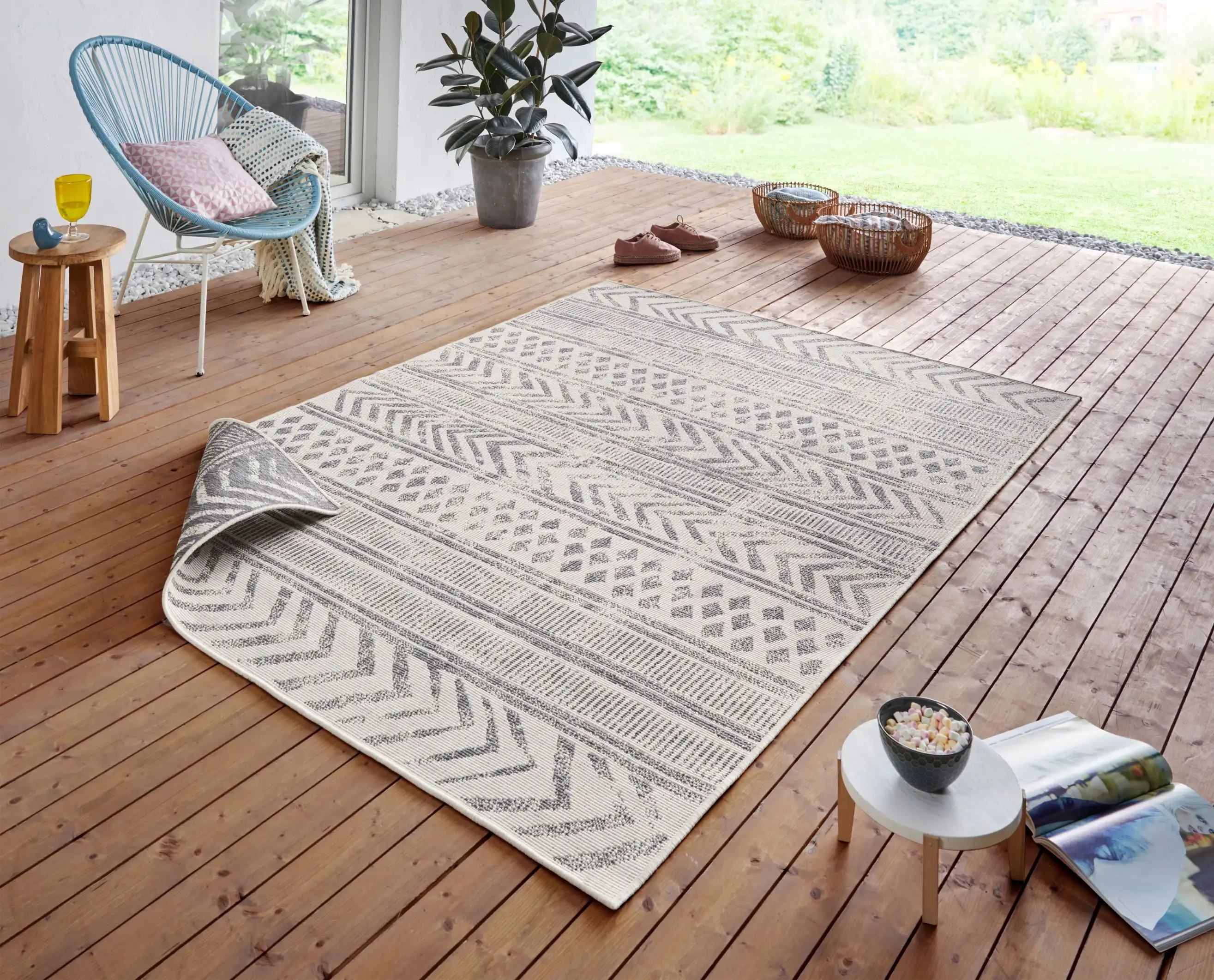 Twin Supreme 103862 Biri Grey Cream Rug