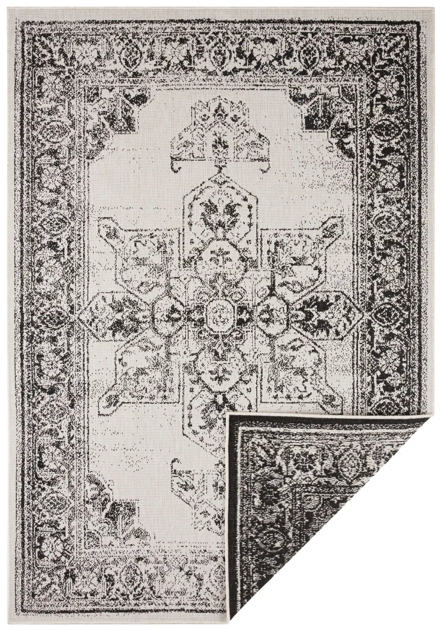 Twin Supreme 104137 Borbon Black Cream Rug - Image 2