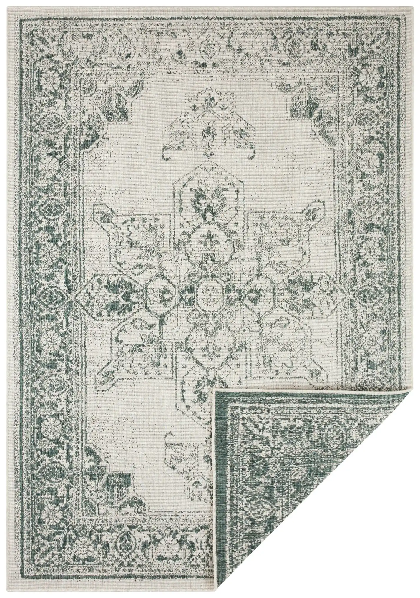 Twin Supreme 104139 Borbon Green Cream Rug - Image 3