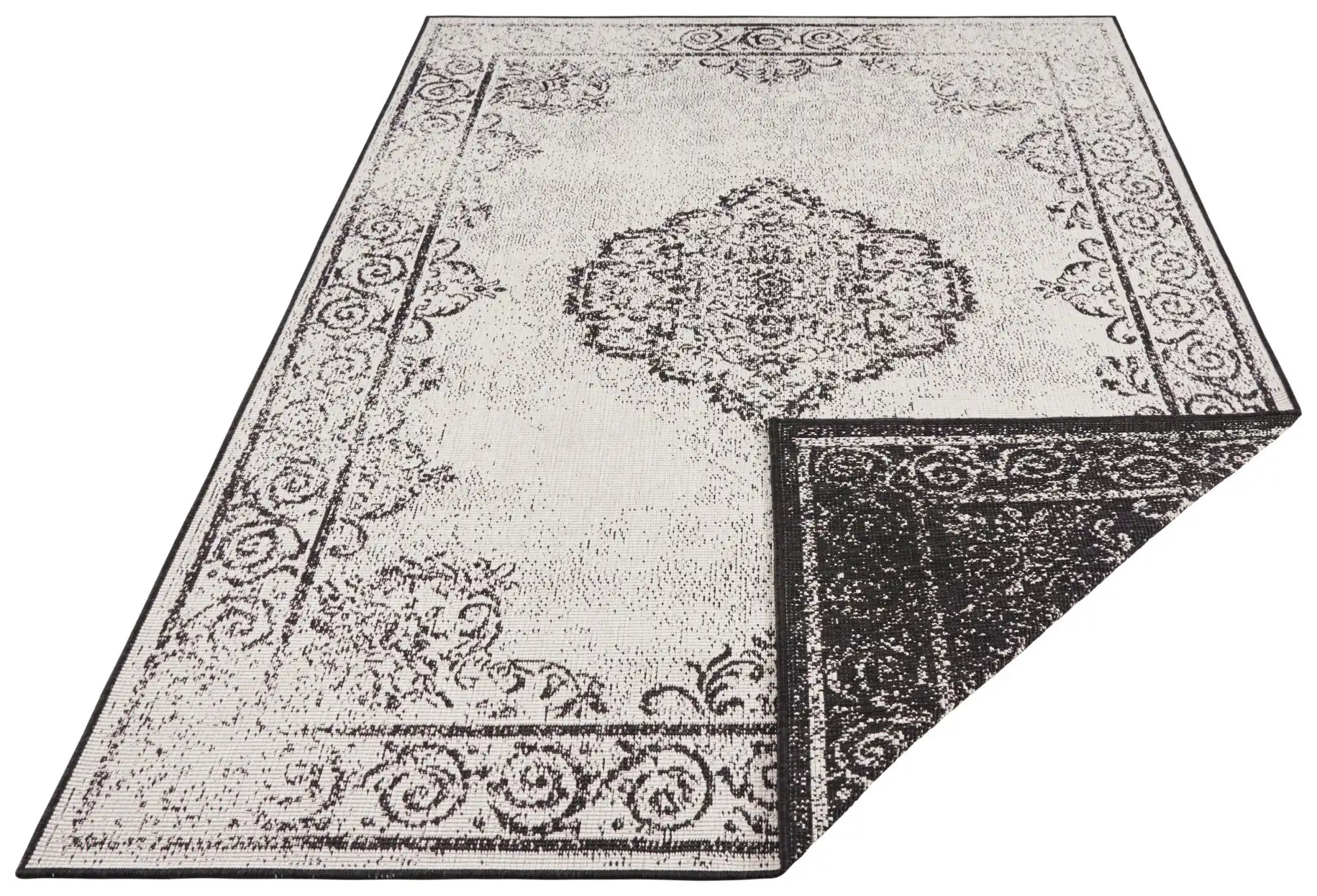 Twin Supreme 103868 Cebu Black Cream Rug - Image 2