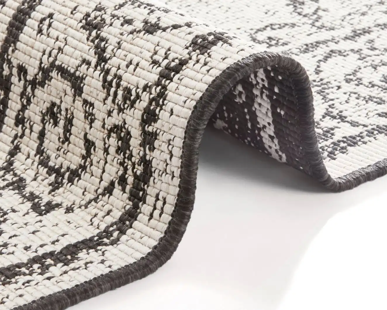 Twin Supreme 103868 Cebu Black Cream Rug - Image 3
