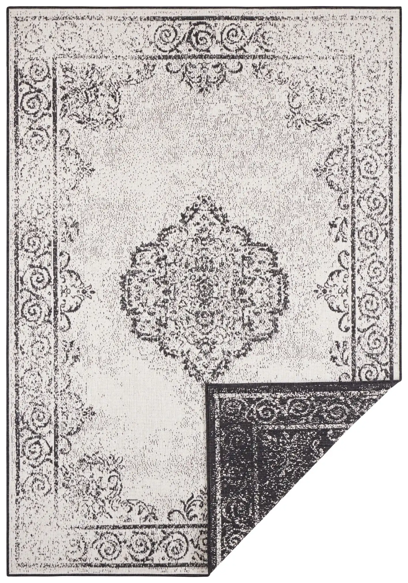 Twin Supreme 103868 Cebu Black Cream Rug - Image 4