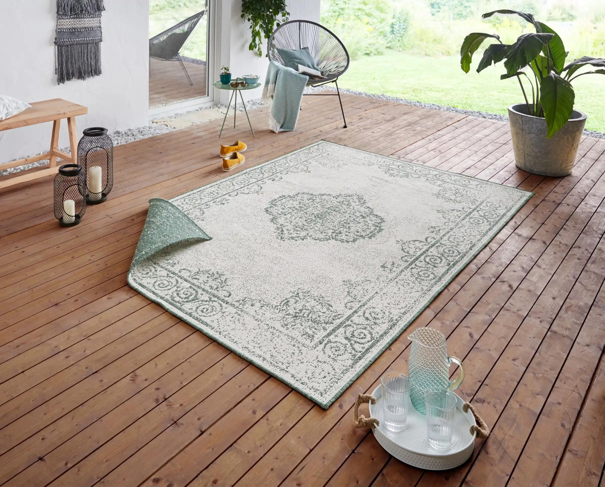 Twin Supreme 103869 Cebu Green Cream Rug