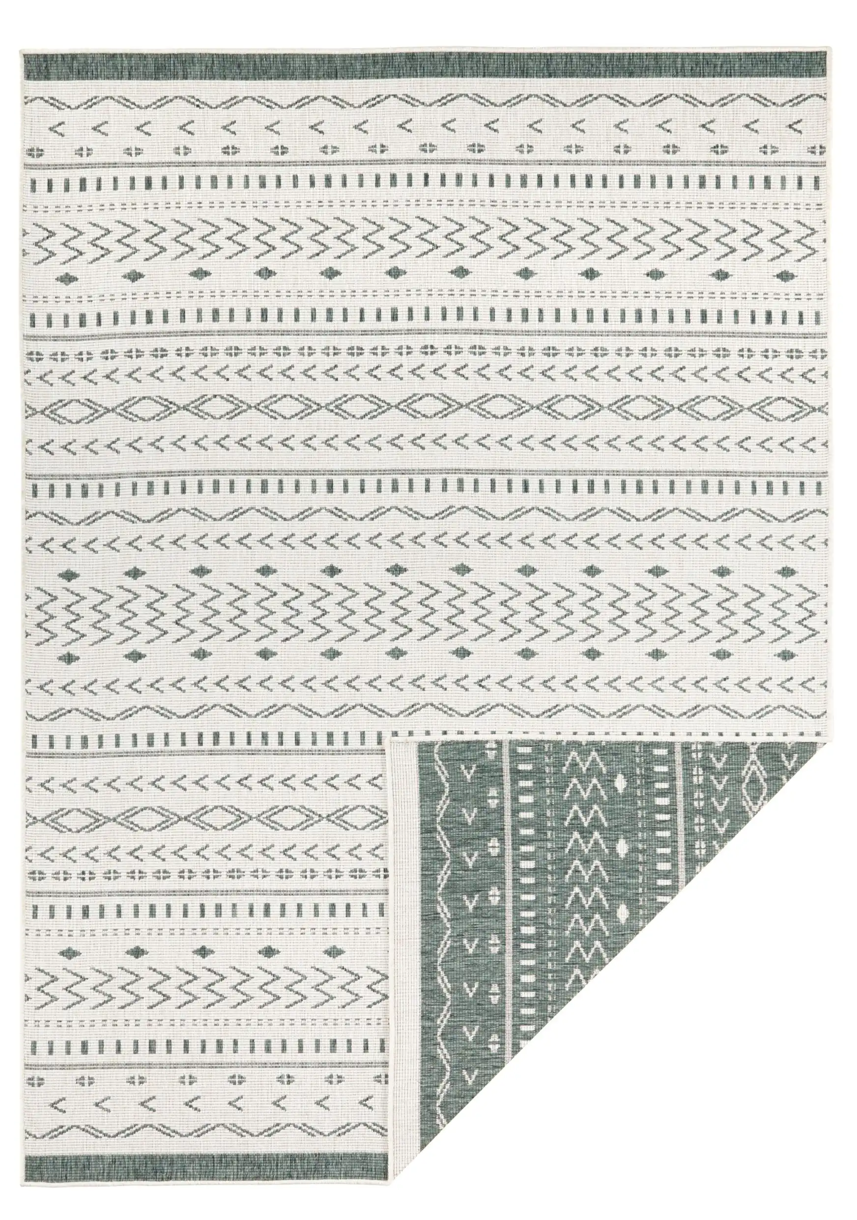Twin Supreme 103440 Kuba Green Cream Rug - Image 3