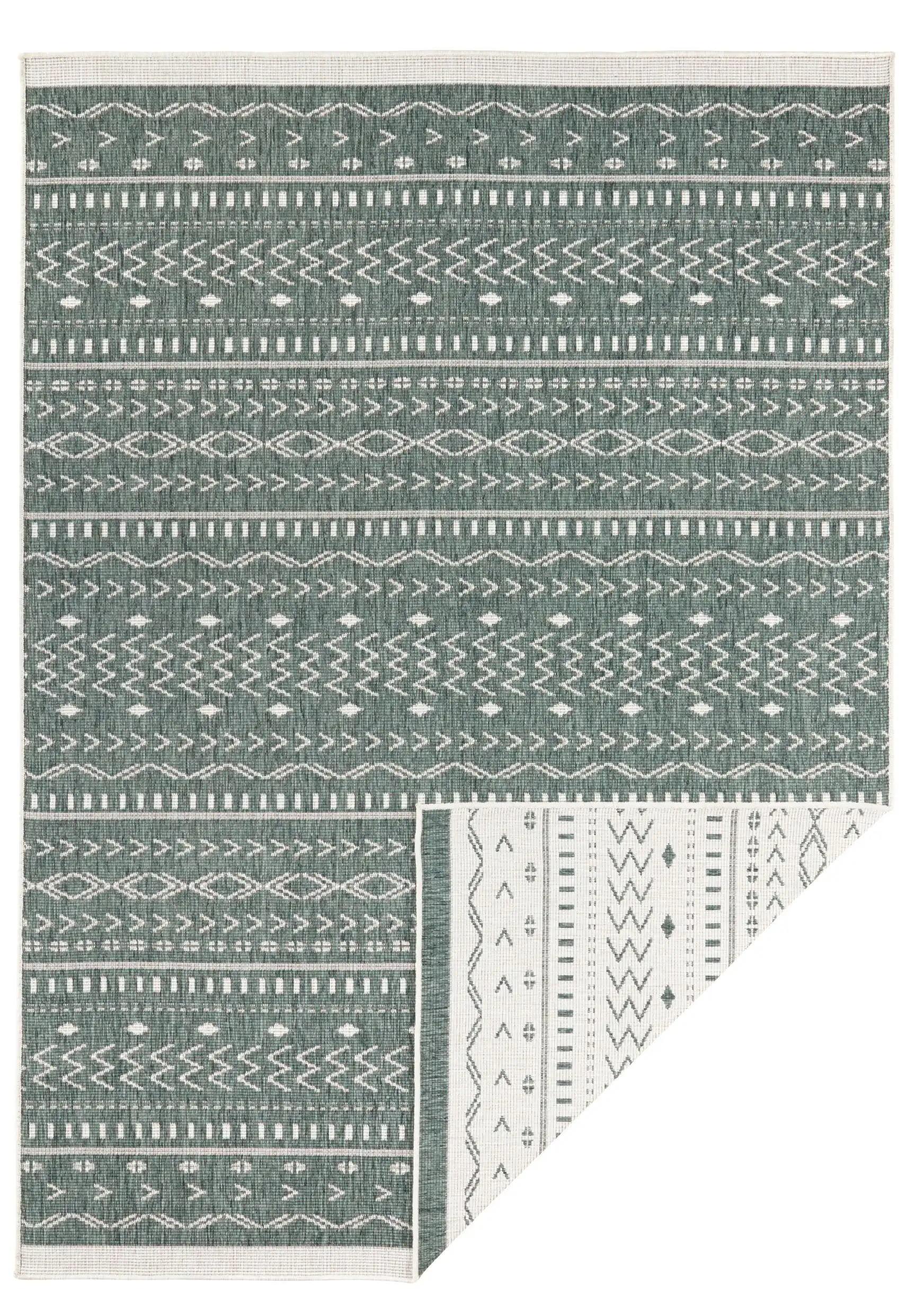 Twin Supreme 103440 Kuba Green Cream Rug - Image 4