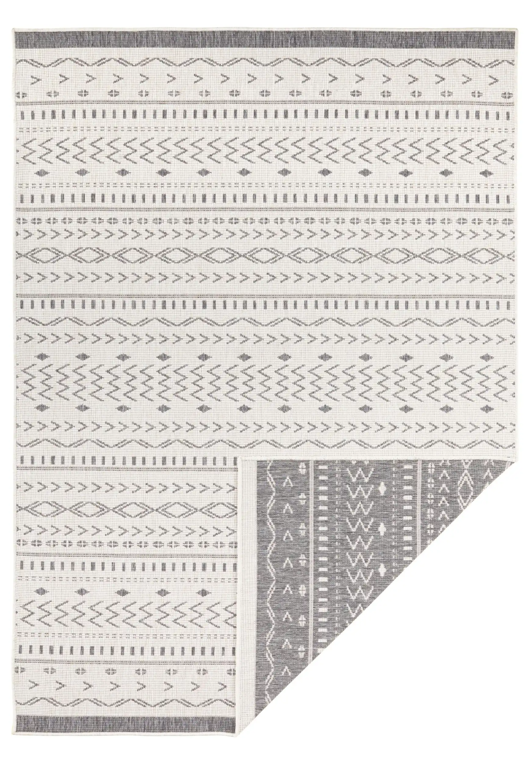 Twin Supreme 103437 Kuba Grey Cream Rug - Image 2