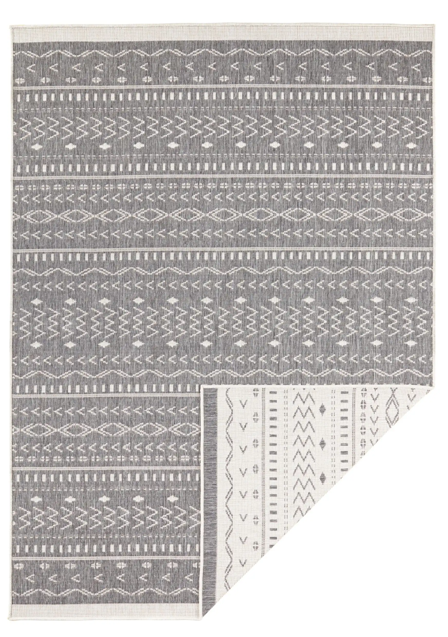 Twin Supreme 103437 Kuba Grey Cream Rug - Image 3