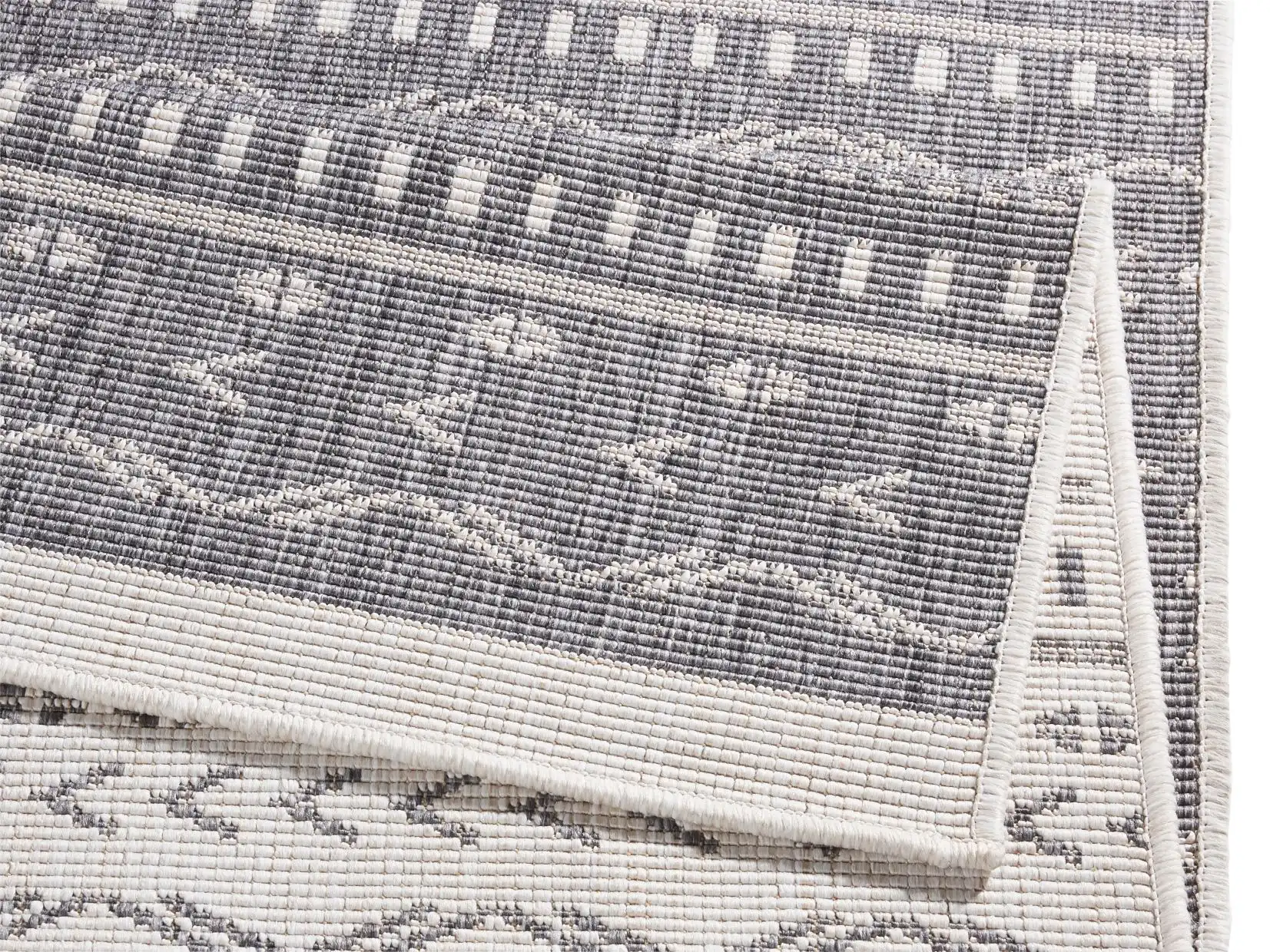Twin Supreme 103437 Kuba Grey Cream Rug - Image 4