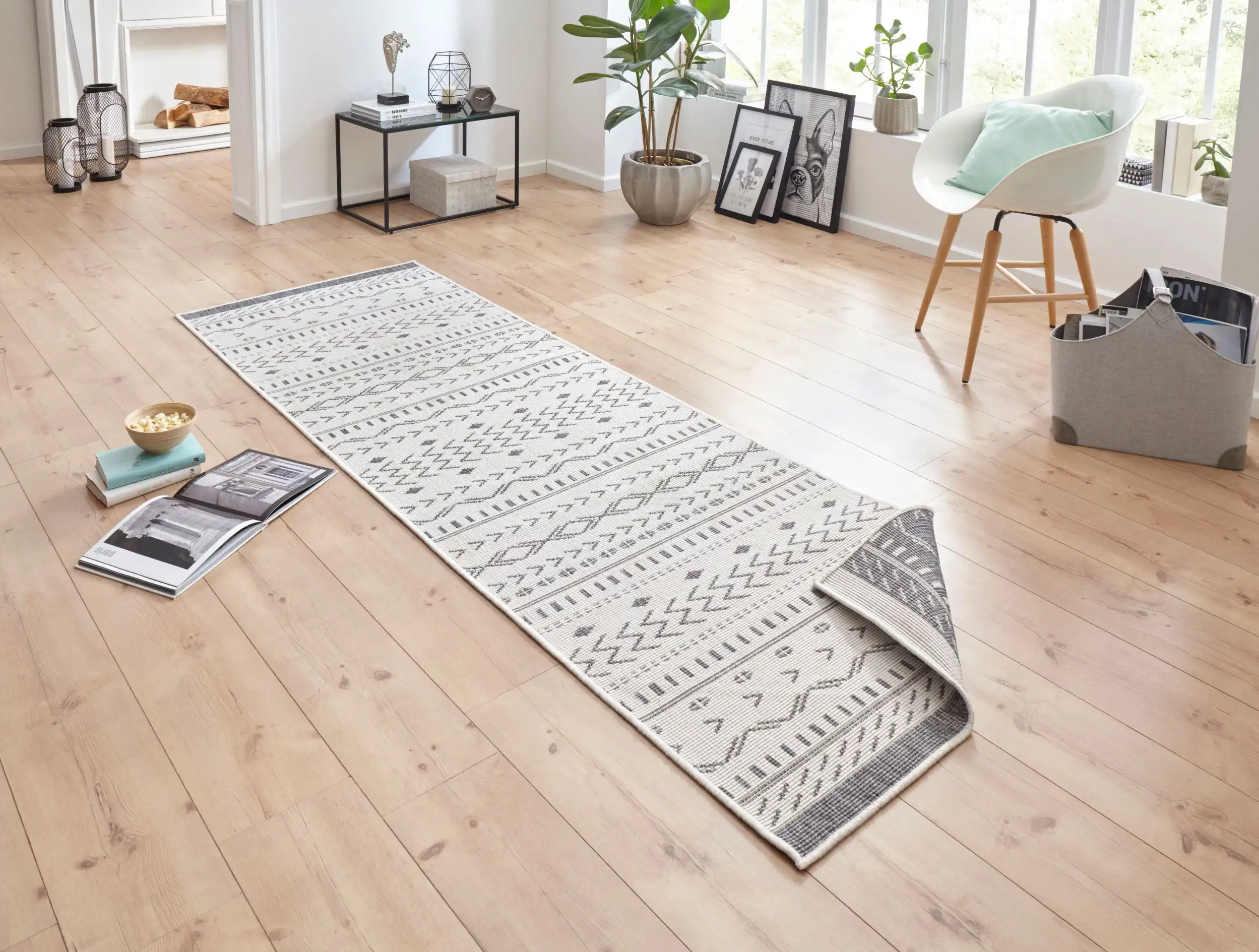 Twin Supreme 103437 Kuba Grey Cream Rug - Image 5