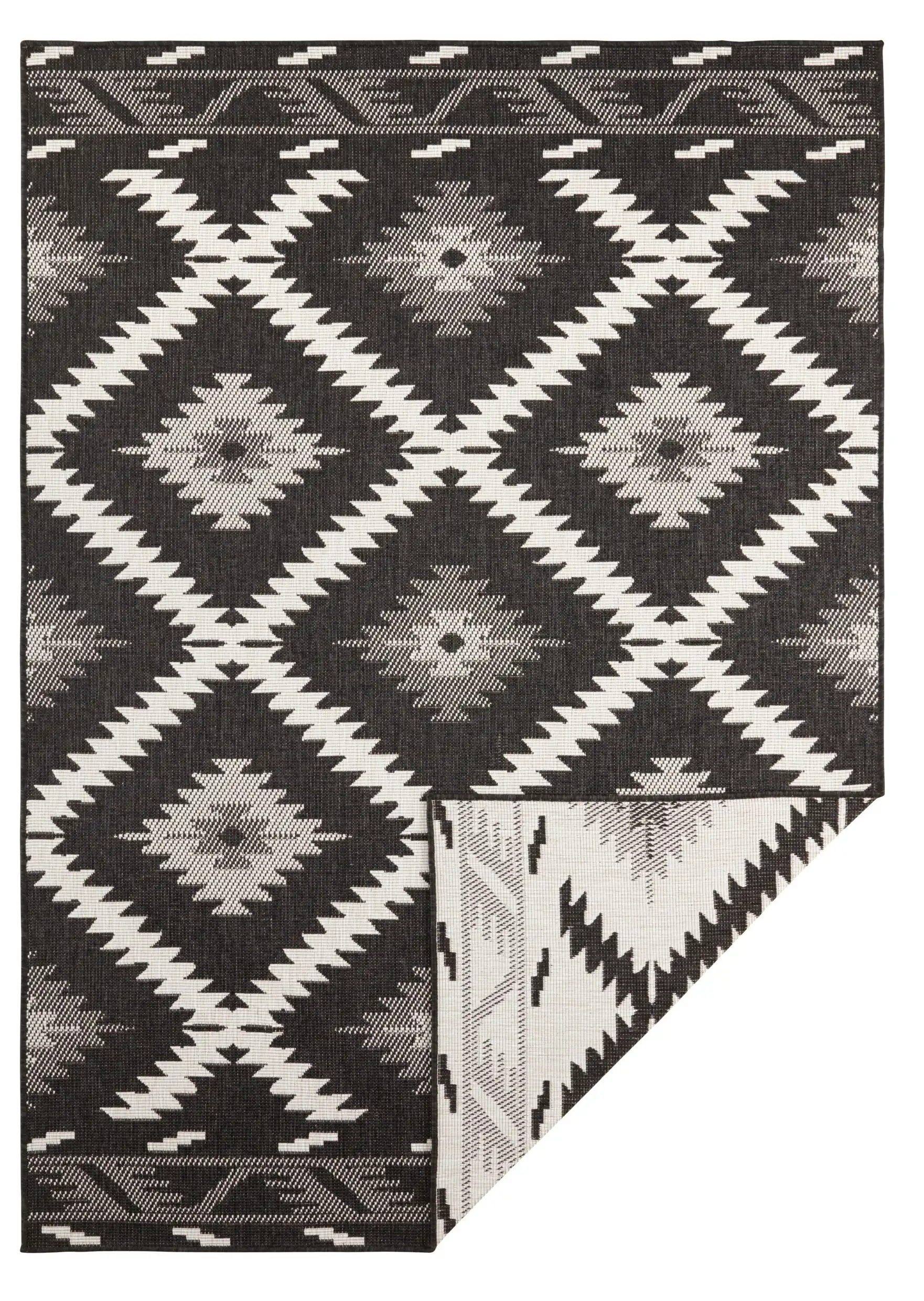 Twin Supreme 103429 Malibu Black Cream Rug - Image 3