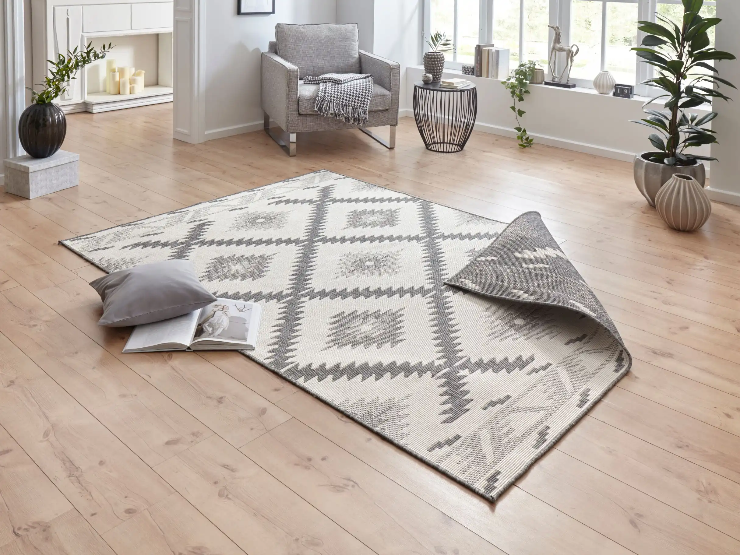 Twin Supreme 103428 Malibu Grey Cream Rug