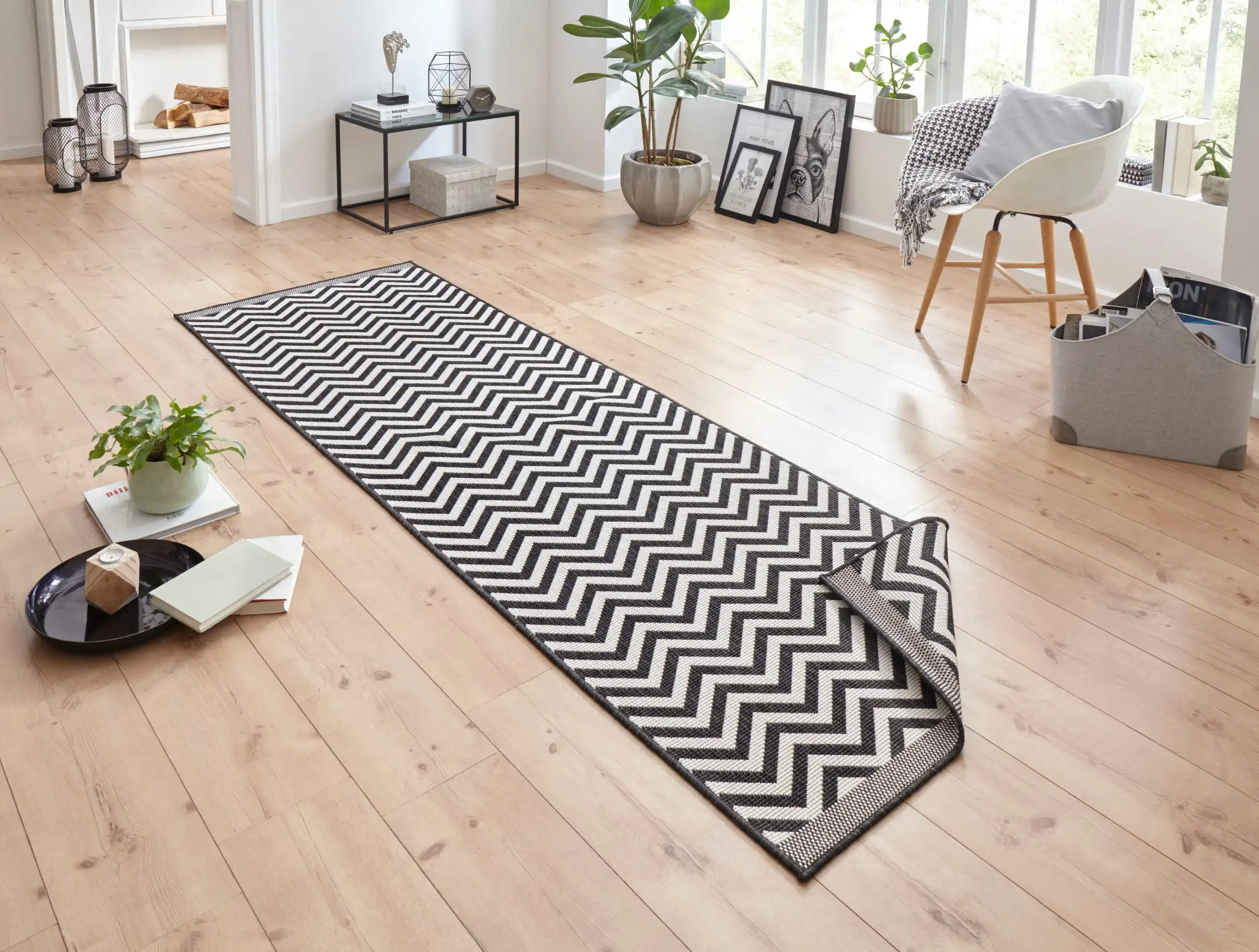 Twin Supreme 103433 Palma Black Cream Rug - Image 2
