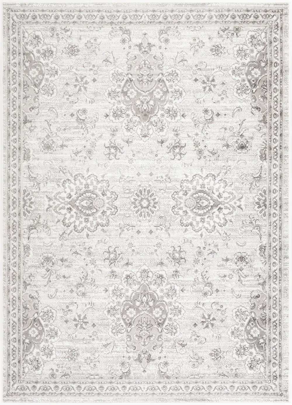 Urmi Vintage Oriental Boho Light Grey Rug - Image 5