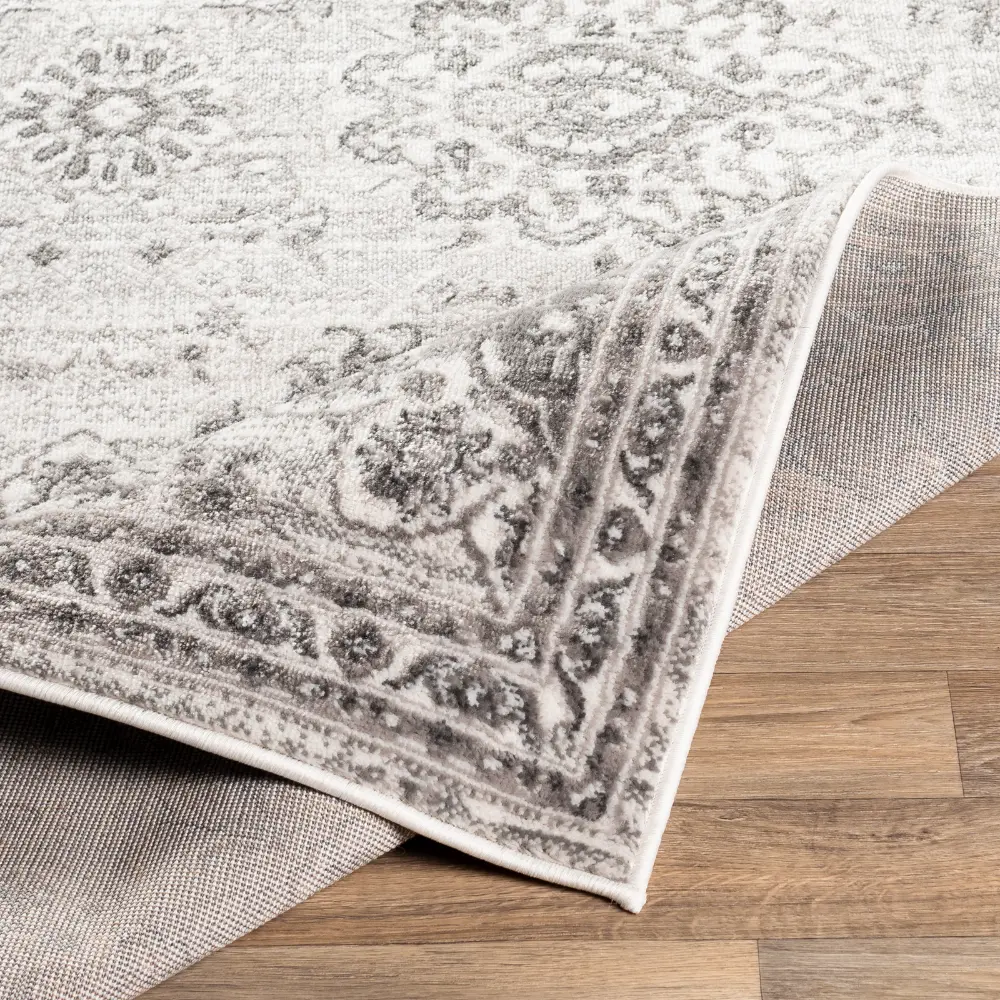 Urmi Vintage Oriental Boho Light Grey Rug - Image 7