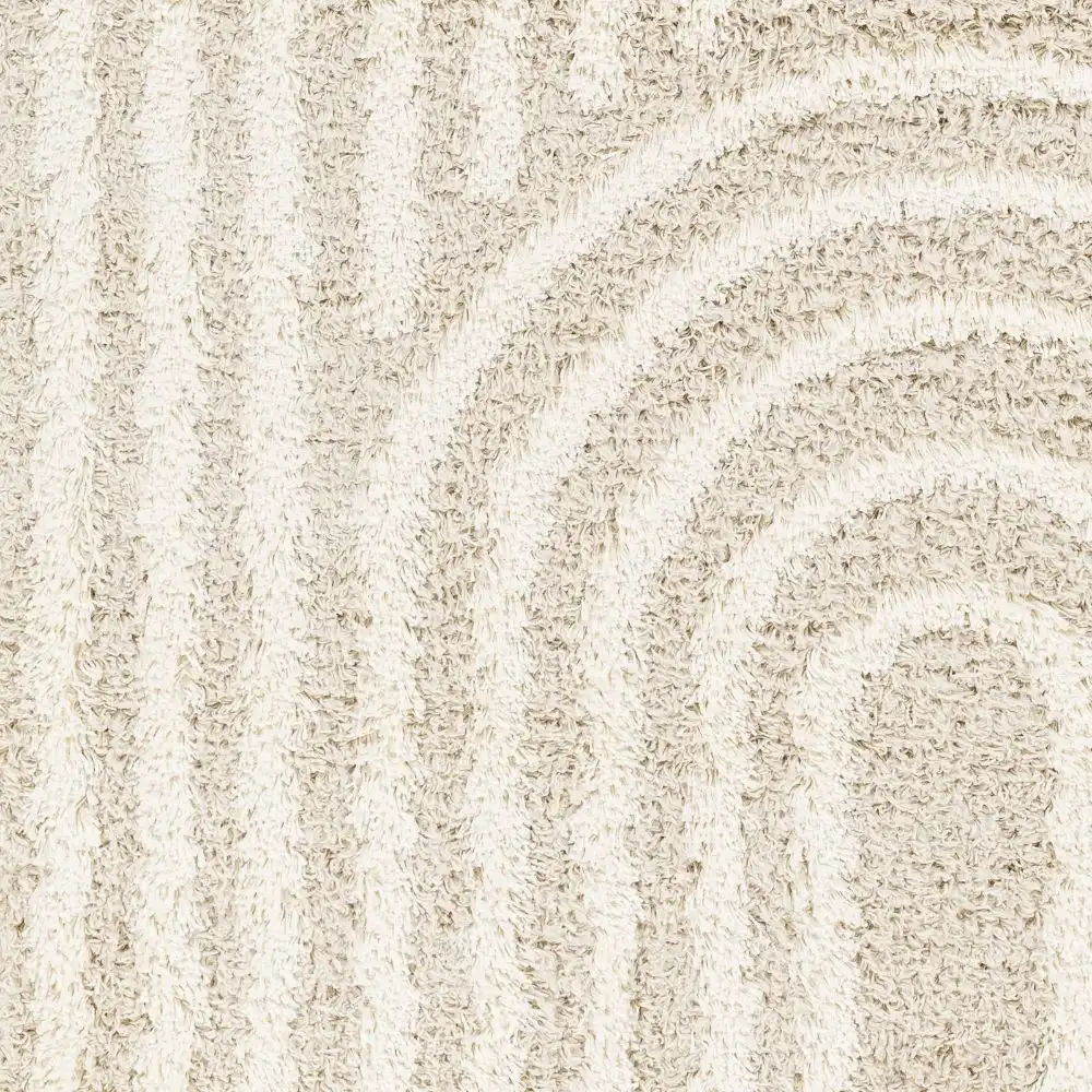 Christina Shaggy Modern Plush Pile Beige Rug - Image 6