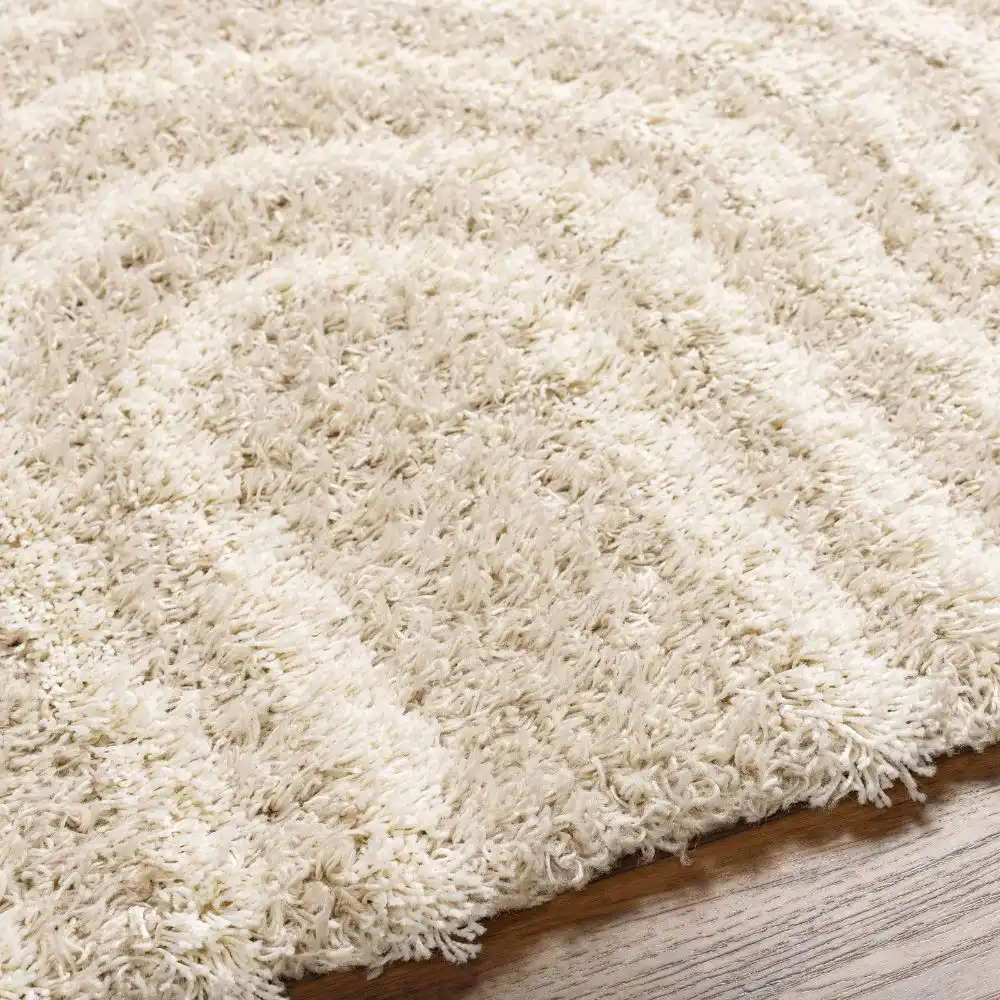 Christina Shaggy Modern Plush Pile Beige Rug - Image 7