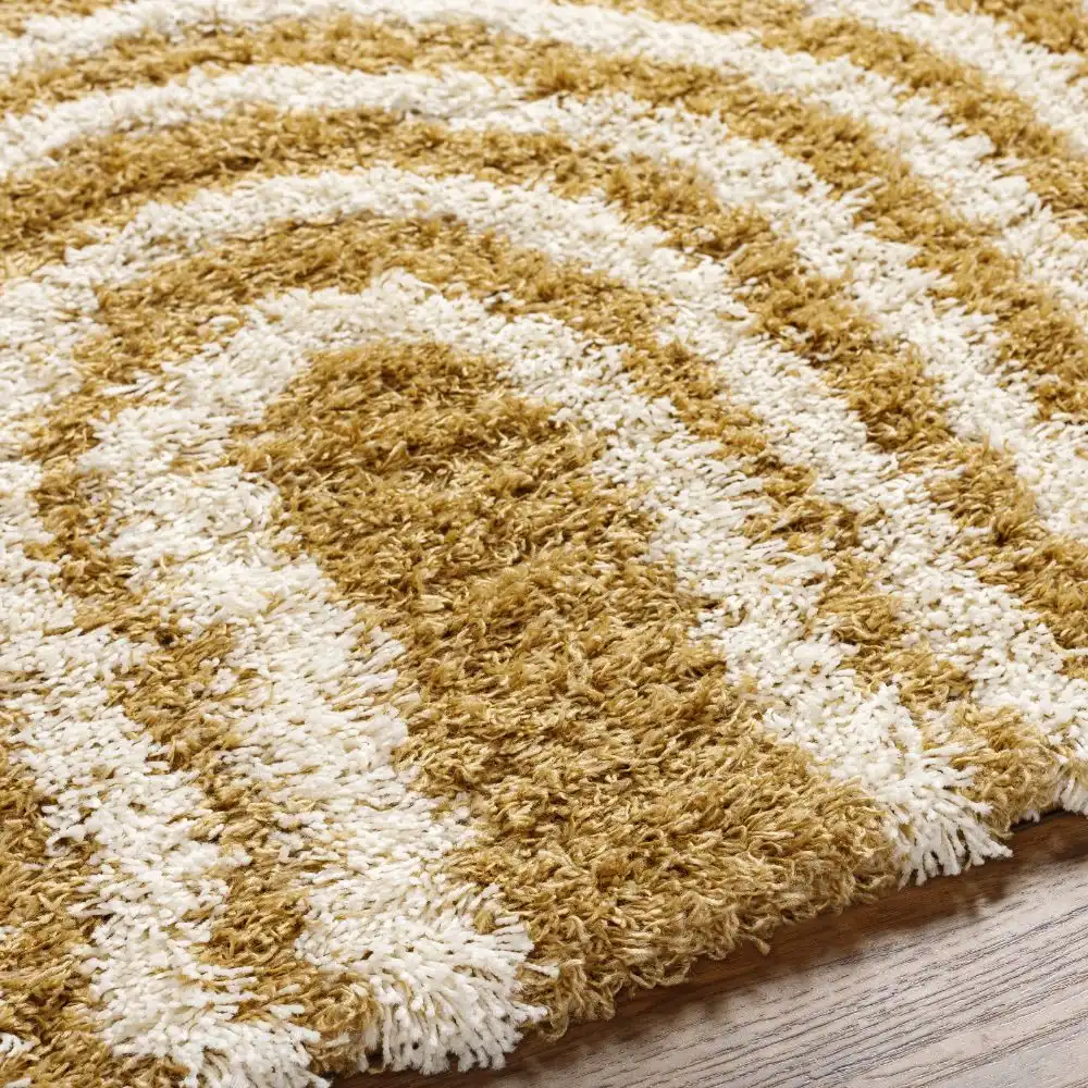 Christina Shaggy Modern Plush Pile Camel Rug - Image 2
