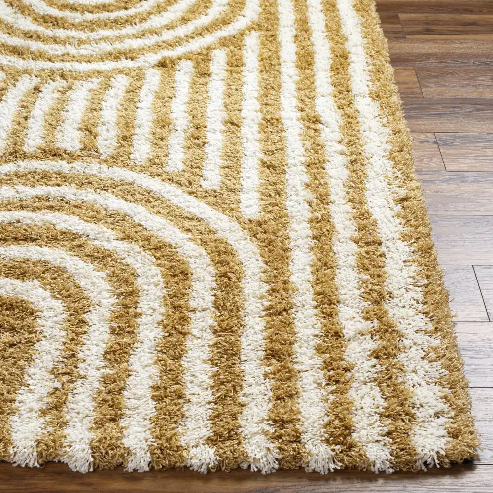 Christina Shaggy Modern Plush Pile Camel Rug - Image 3