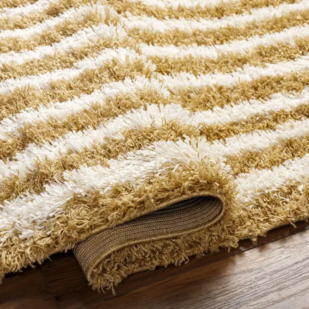 Christina Shaggy Modern Plush Pile Camel Rug - Image 4