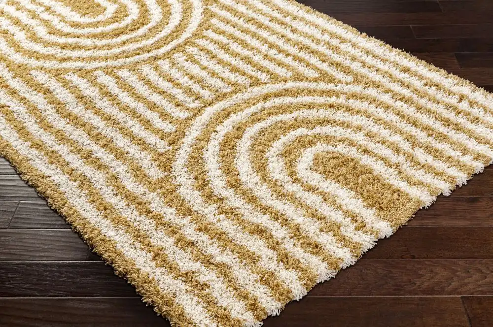 Christina Shaggy Modern Plush Pile Camel Rug - Image 5
