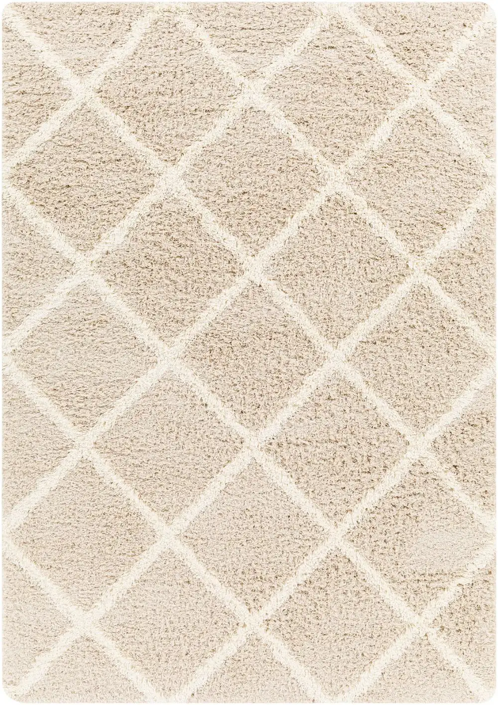 Jane Shaggy Cottage Plush Pile Beige Rug - Image 5