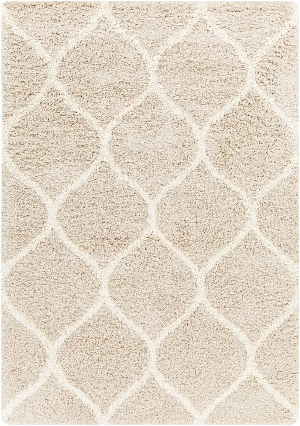 Judy Shaggy Cottage Plush Pile Beige Rug - Image 4