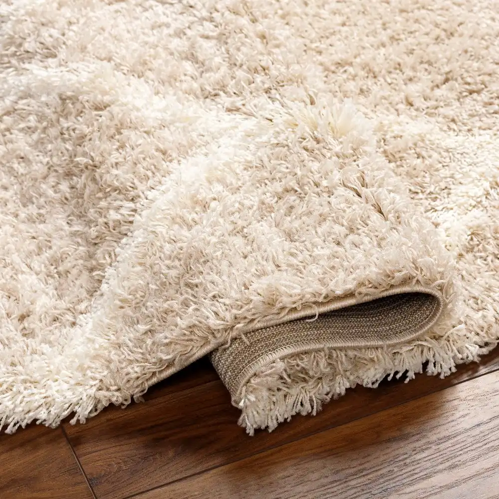 Judy Shaggy Cottage Plush Pile Beige Rug - Image 5
