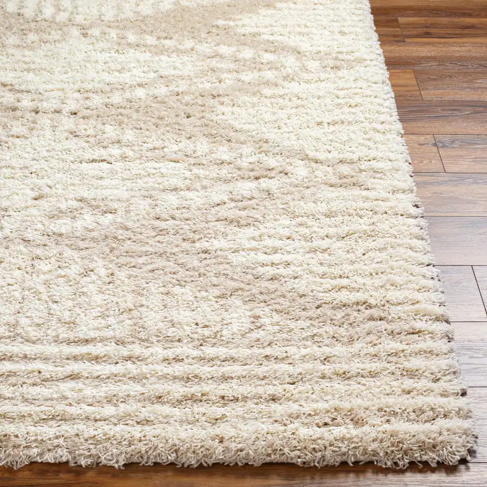 Nuria Shaggy Modern Plush Pile Light Beige Rug - Image 4