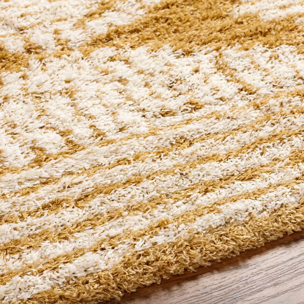Nuria Shaggy Modern Plush Pile Camel Rug - Image 2