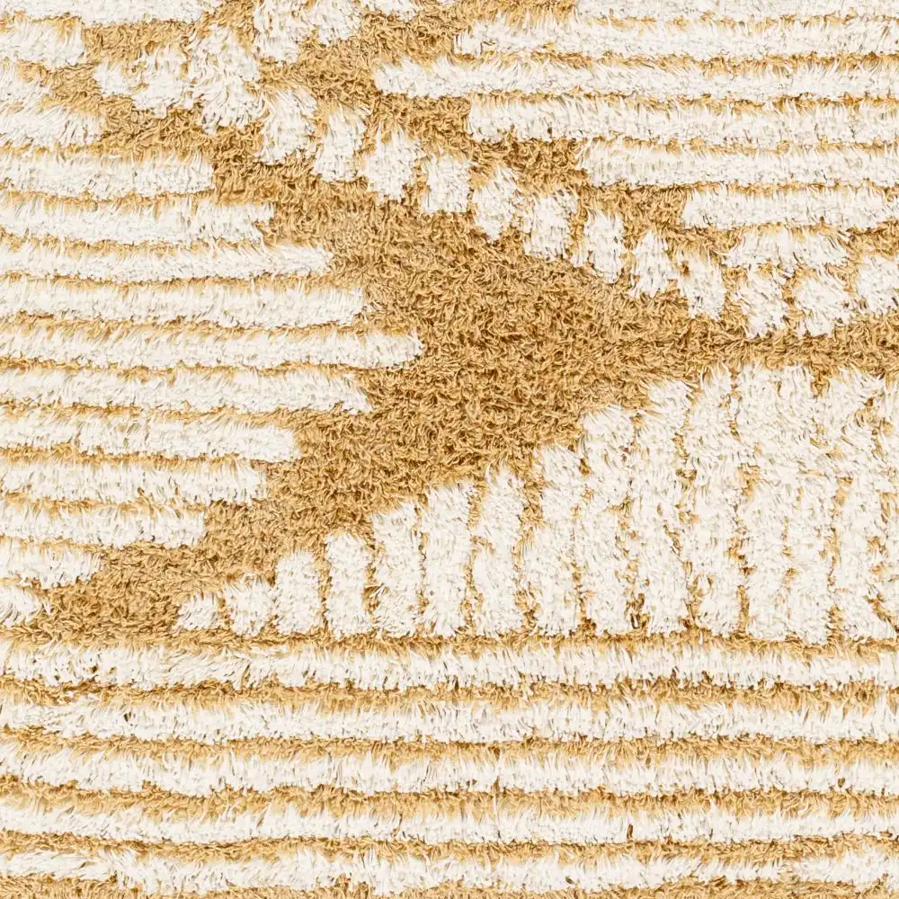Nuria Shaggy Modern Plush Pile Camel Rug - Image 3