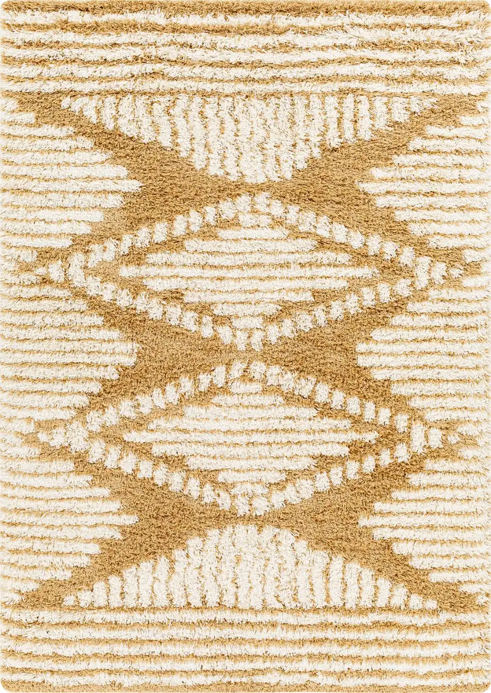 Nuria Shaggy Modern Plush Pile Camel Rug - Image 7